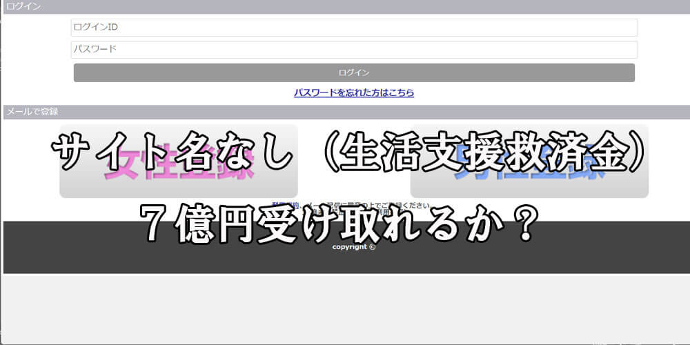 サイト名なし（生活支援救済金）